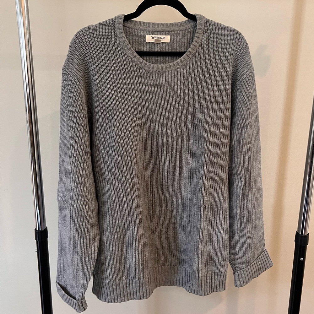 Goodthreads Men’s Ribbed Cotton Grey Sweater